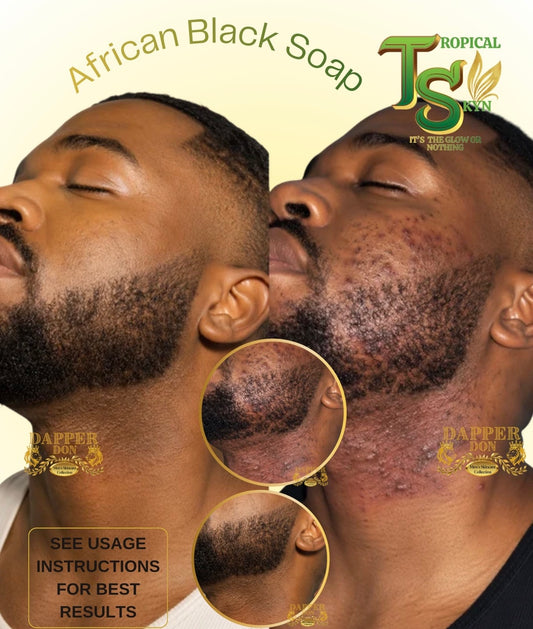 Photo of before and after razor bump treatment 